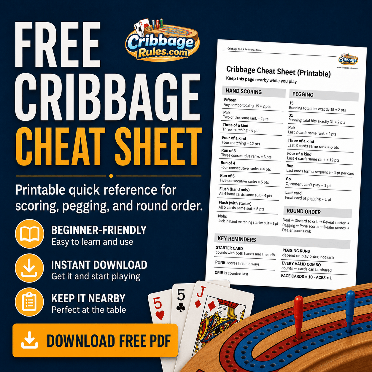 free cribbage pdf banner